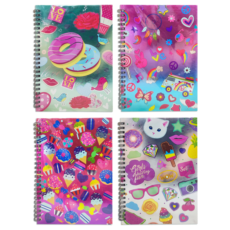 Libreta con espiral espejada Sweet