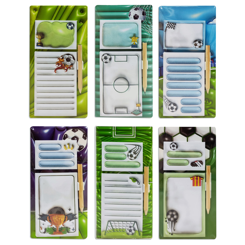 Notas adhesivas Fútbol con lápiz