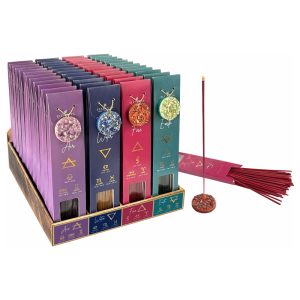Inciensos x40 colección elements con porta incienso con gemas