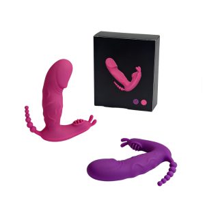 Vibrador Flame con estimulador anal y de punto G, 9 frecuencias de vibración, aplicación y conexión usb