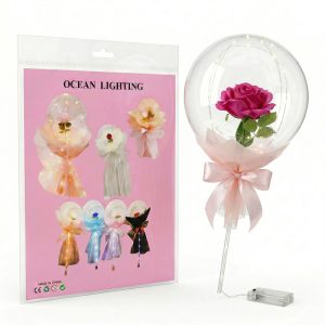 Globo para helio con luz y tul