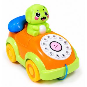 Teléfono arrastre Dino en bolsa