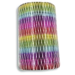 Resorte Metallic Rainbow en red