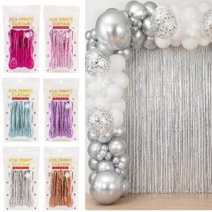 Cortina lluvia metalizada