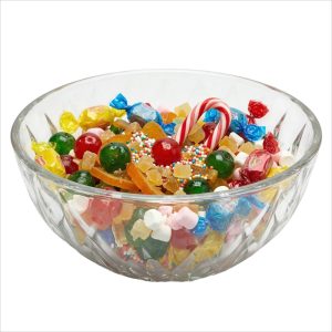 Bowl de vidrio Diamante (no incluye decoración)