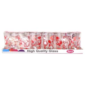 Vaso de vidrio Arabescos x6