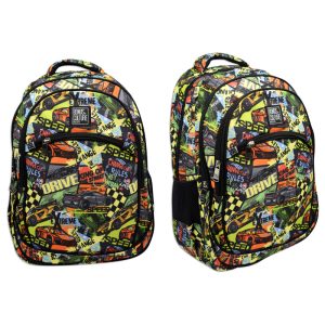 Mochila Bonus® Culture 3 cierres con bolsillo al frente y bolsillo de red al costado