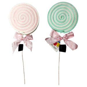 Articulo decorativo Lollypop de eva con moña
