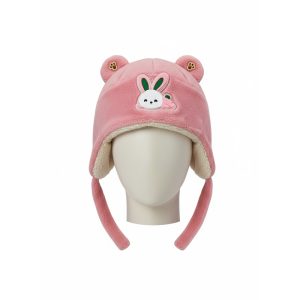 Gorro infantil de peluche con aplique