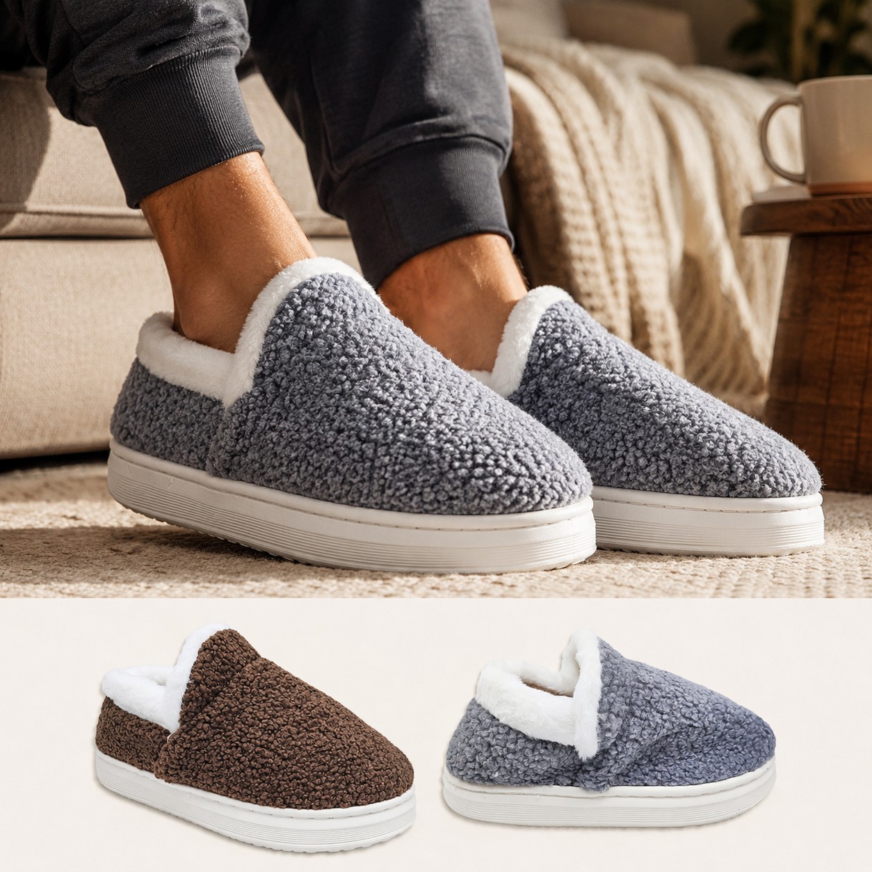 Pantufla de hombre cerrada - Imagen 2