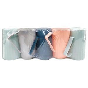 Taza plástica facetada x5