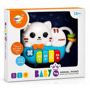 Piano didáctico Funny Cat con luz en caja con display