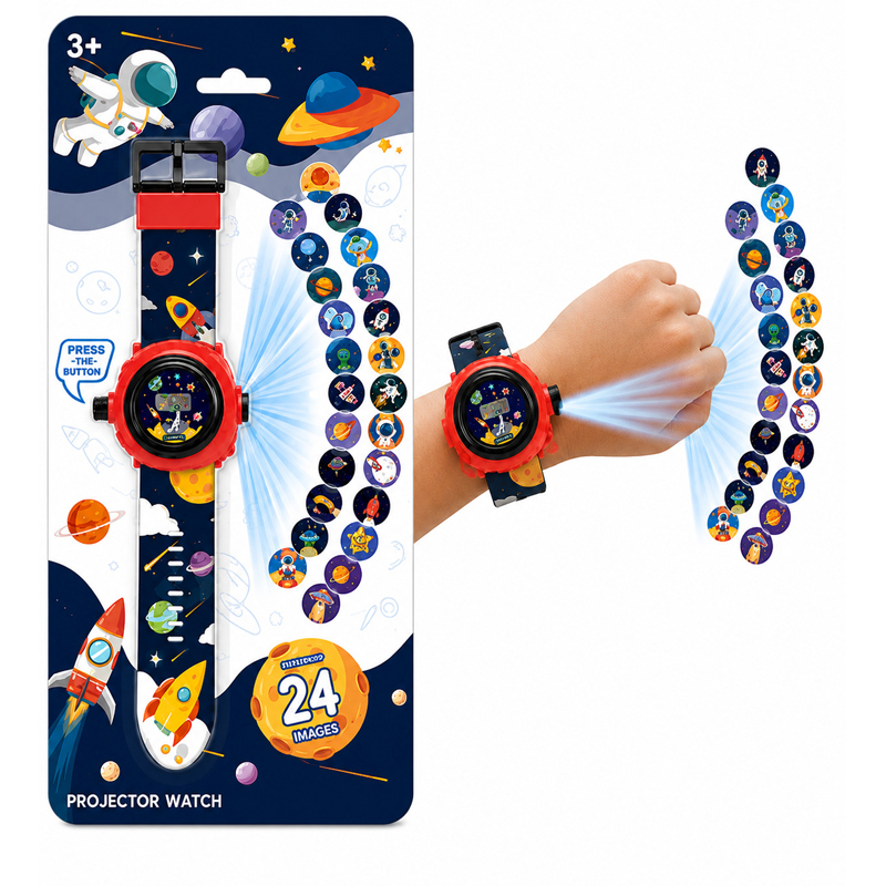 Reloj proyector Space en cartón