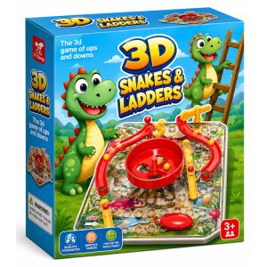 Juego de mesa Snakes Ladders 3D en caja