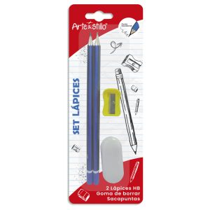 Lápiz de escribir Arte & Stillo® x2 con sacapuntas y goma de borrar
