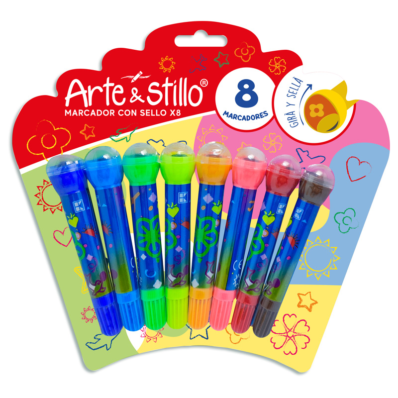 Marcador con sello Arte & Stillo® x8