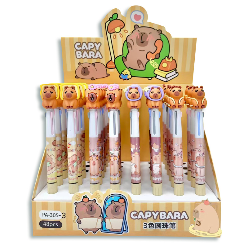 Boligrafo multicolor Capybara x2