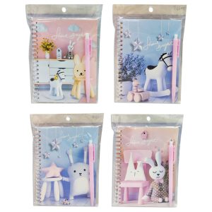 Libreta con espiral Shine Bright con boligrafo