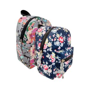 Mochila Flower 1 cierre y bolsillo al frente