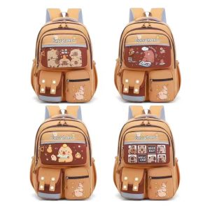 Mochila Capybara 2 cierres con bolsillos laterales y 3 bolsillos al frente