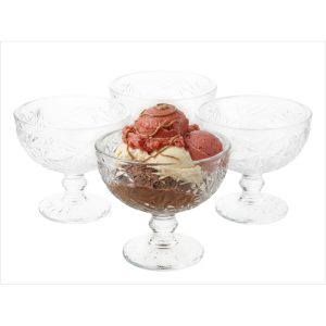 Copa para helado de vidrio x4