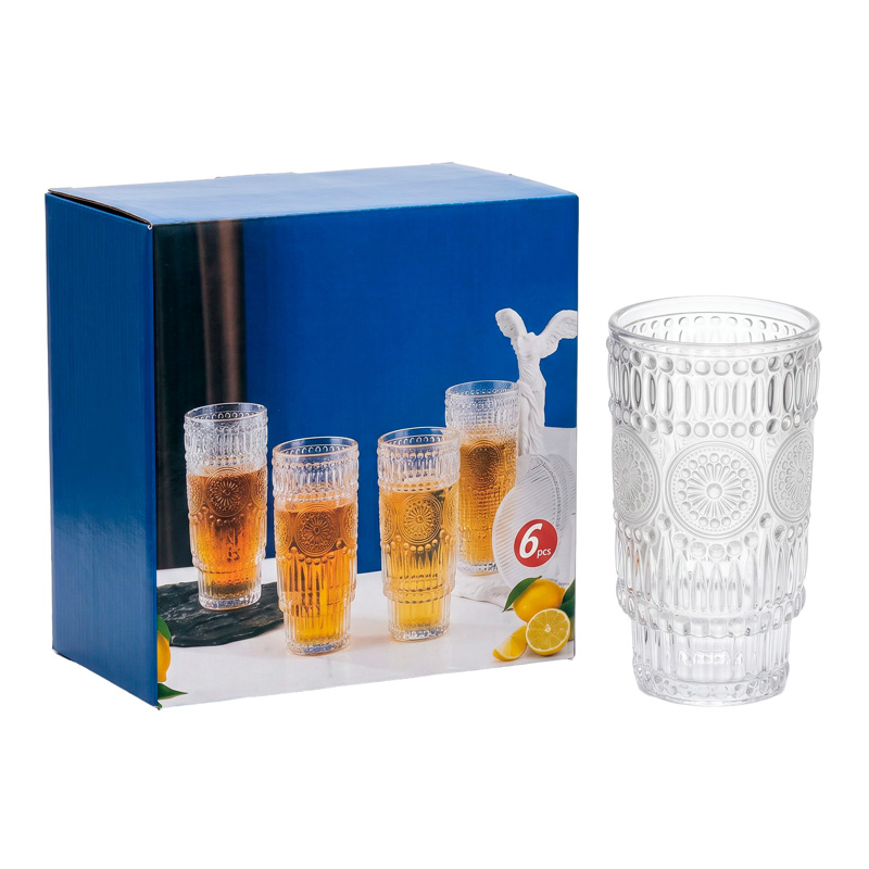 Vaso de vidrio Maya x6