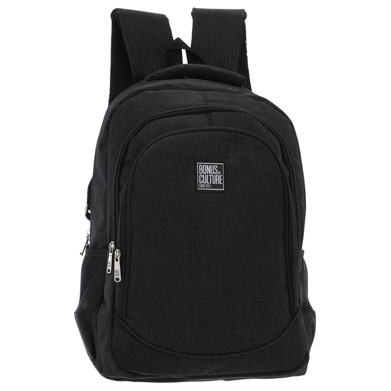 Mochila Bonus® Culture 3 cierres con bolsillos laterales de red