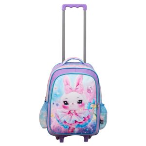 Mochila con carro Bonus® Culture Kids 2 cierres con bolsillos laterales de red