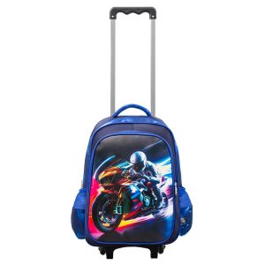Mochila con carro Bonus® Culture Kids 2 cierres con bolsillos laterales de red