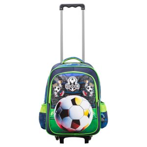 Mochila con carro Bonus® Culture Kids 2 cierres con bolsillos laterales de red