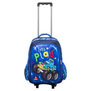 Mochila con carro Bonus® Culture Kids 2 cierres con bolsillos laterales de red