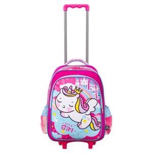 Mochila con carro Bonus® Culture Kids 2 cierres con bolsillos laterales de red