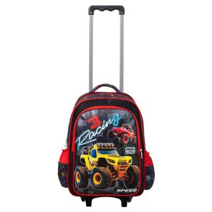 Mochila con carro Bonus® Culture Kids 2 cierres con bolsillos laterales de red