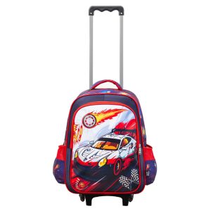 Mochila con carro Bonus® Culture Kids 2 cierres con bolsillos laterales de red
