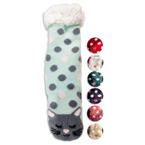 Media juvenil con puño de abrigo