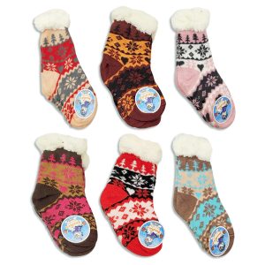 Media juvenil con puño de abrigo