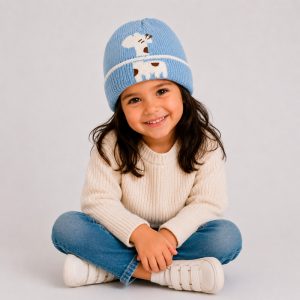 Alternative view of Gorro tejido infantil Jirafa