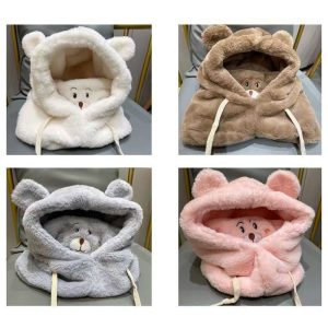 Gorro cuellera juvenil de peluche
