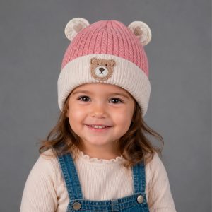 Alternative view of Gorro tejido infantil trenzado Osito