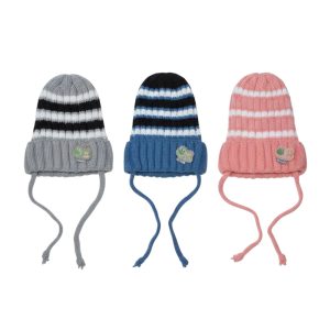 Gorro tejido infantil a rayas