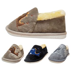 Pantufla infantil cerrada Dino
