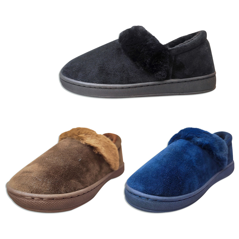 Pantufla de hombre cerrada lisa