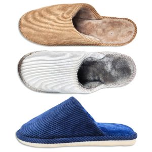 Pantufla de hombre pana