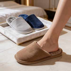 Alternative view of Pantufla de hombre pana