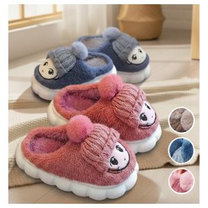 Pantufla infantil cerrada con gorrito