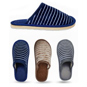 Pantufla de hombre a rayas