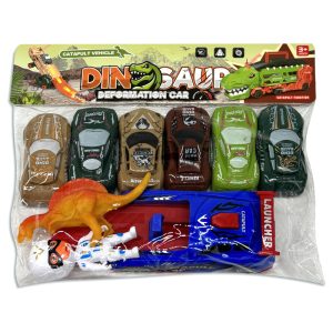 Auto con pista Dinosaur x6 en bolsa