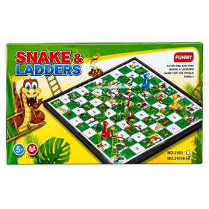 Juego de mesa Snake and Ladders en caja