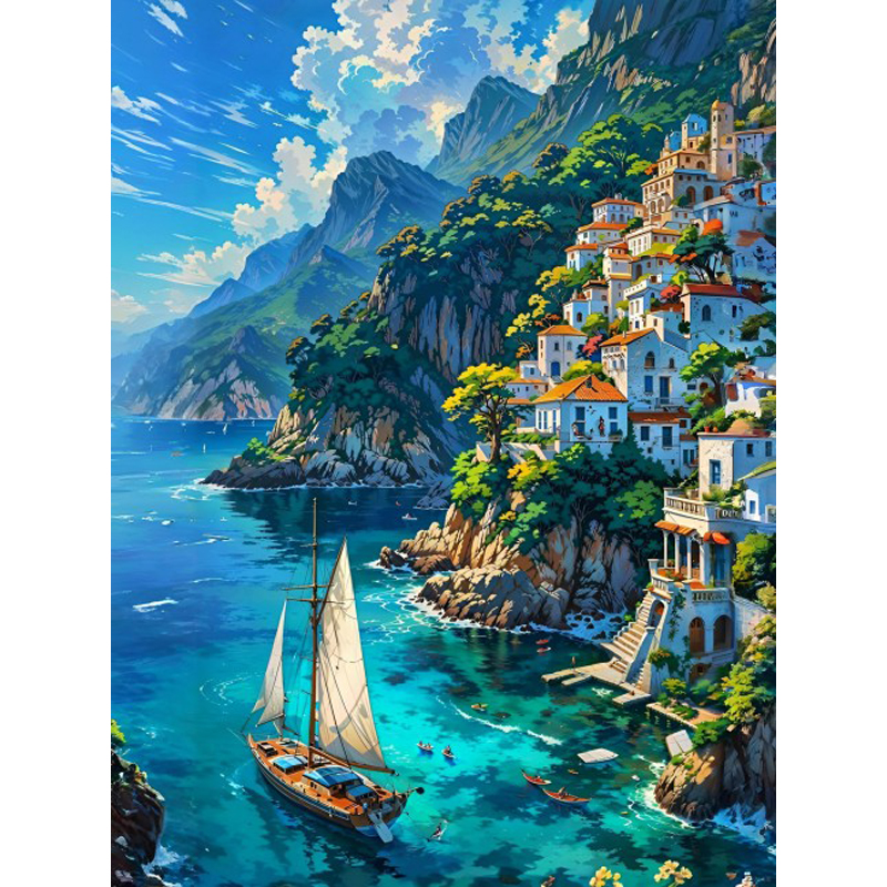 Pintura con diamante 5D Lake