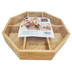 Caja de madera con divisiones